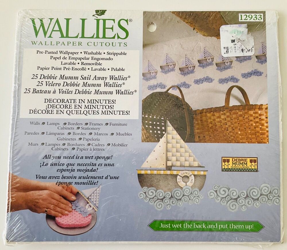 Nautical Ocean Boat Sailing Debbie Mumm Wallies Wallpaper Cutouts Sail Away
